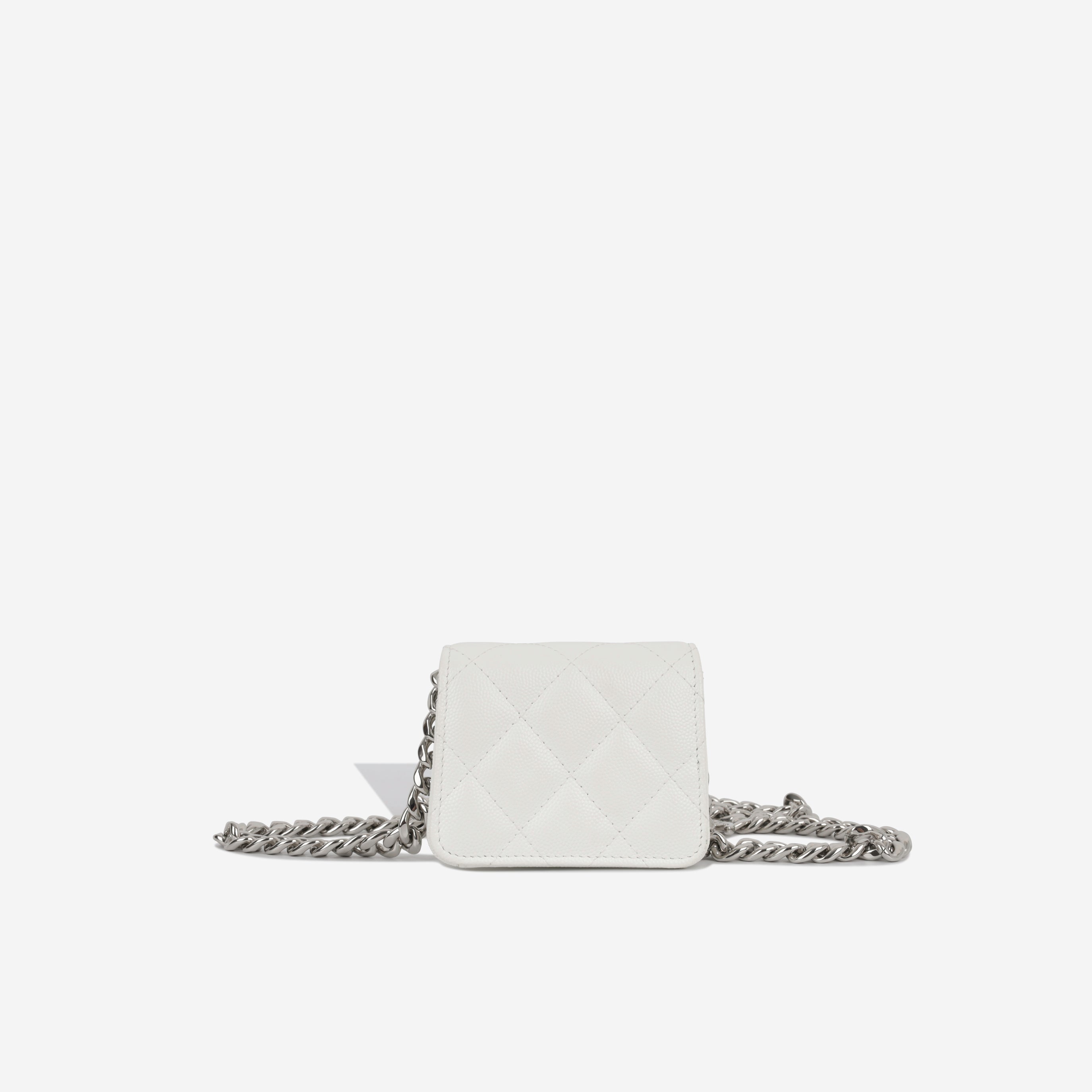 Chanel - Coco Clutch on Chain - White Caviar SHW - Immaculate