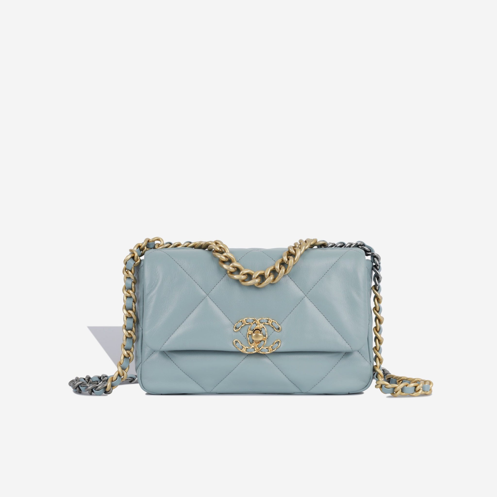 Chanel Turquoise Quilted Lambskin Chanel 19 Flap Gold And Ruthenium  Hardware, 2020 Available For Immediate Sale At Sotheby's