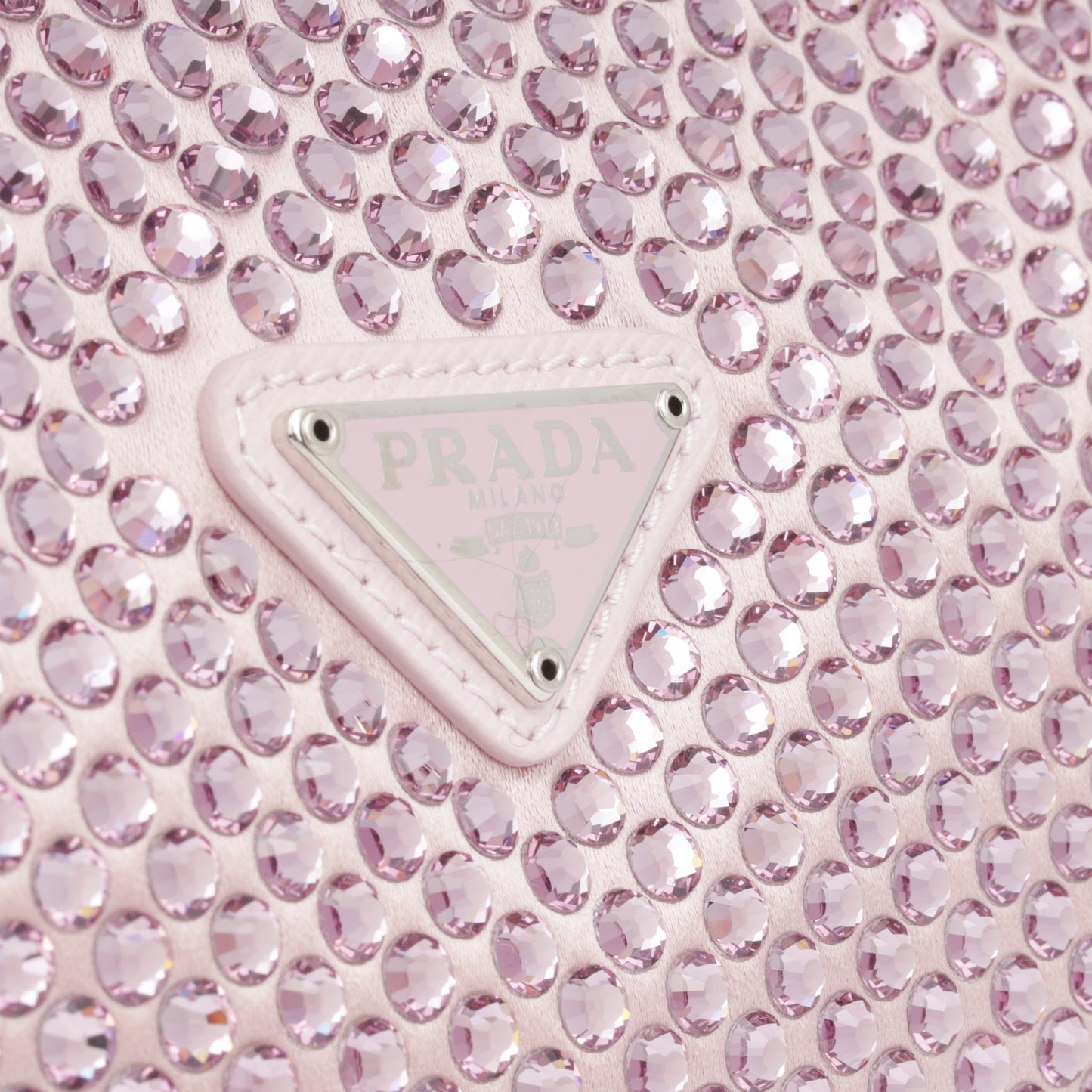 Satin Mini Bag with Crystals