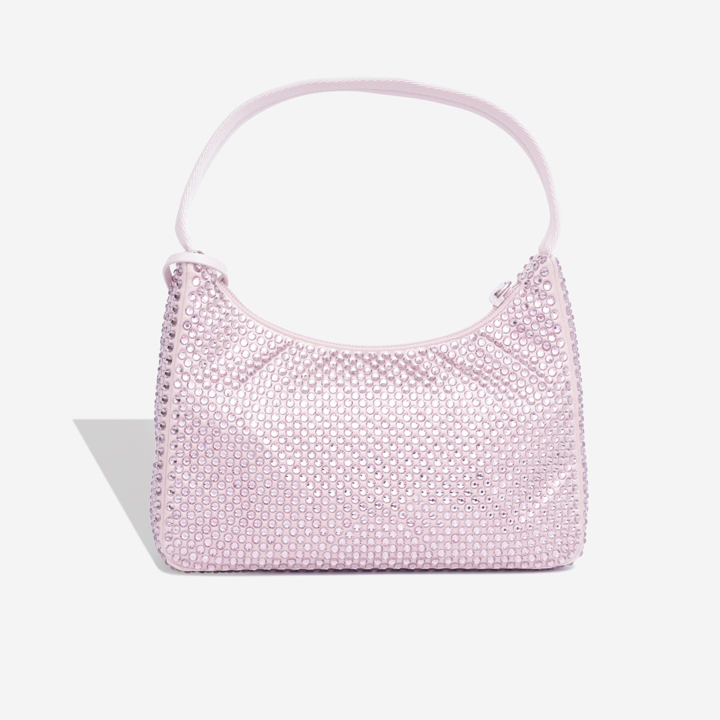 Satin Mini Bag with Crystals