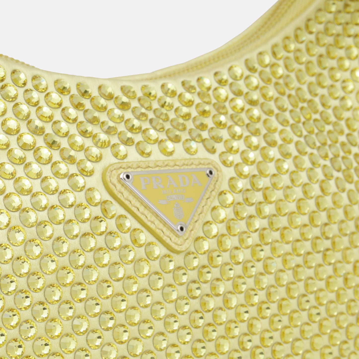 Satin Mini Bag with Crystals