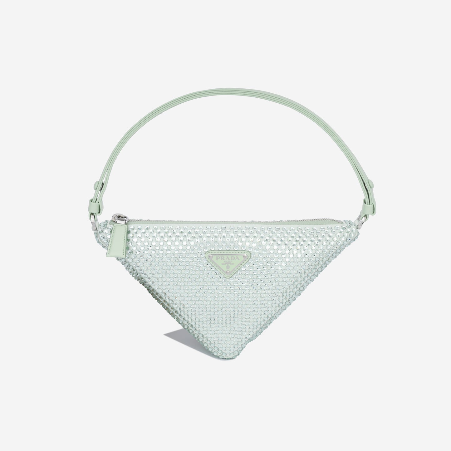 Crystal Studded Satin Pouch