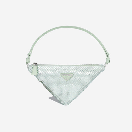 Crystal Studded Satin Pouch