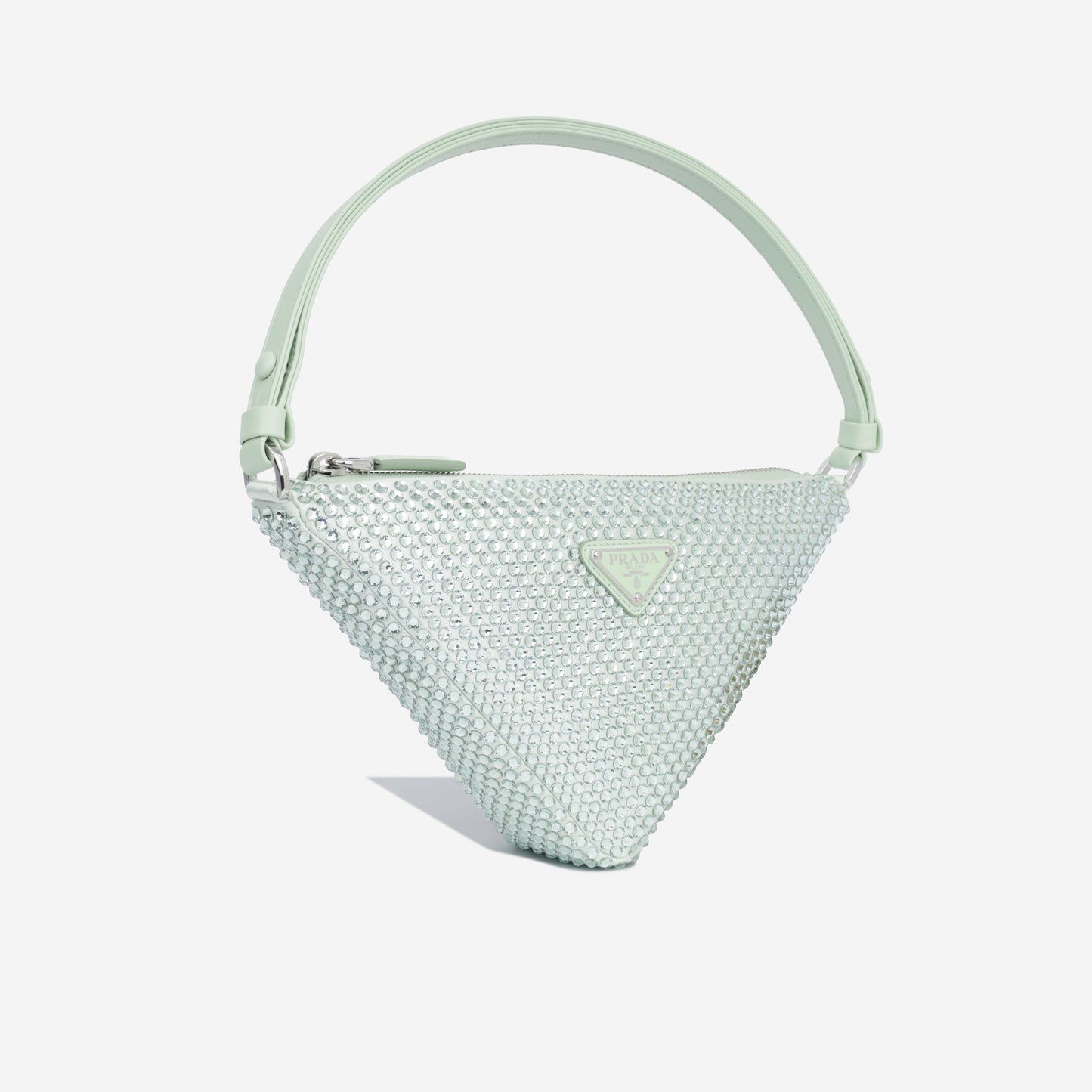 Crystal Studded Satin Pouch