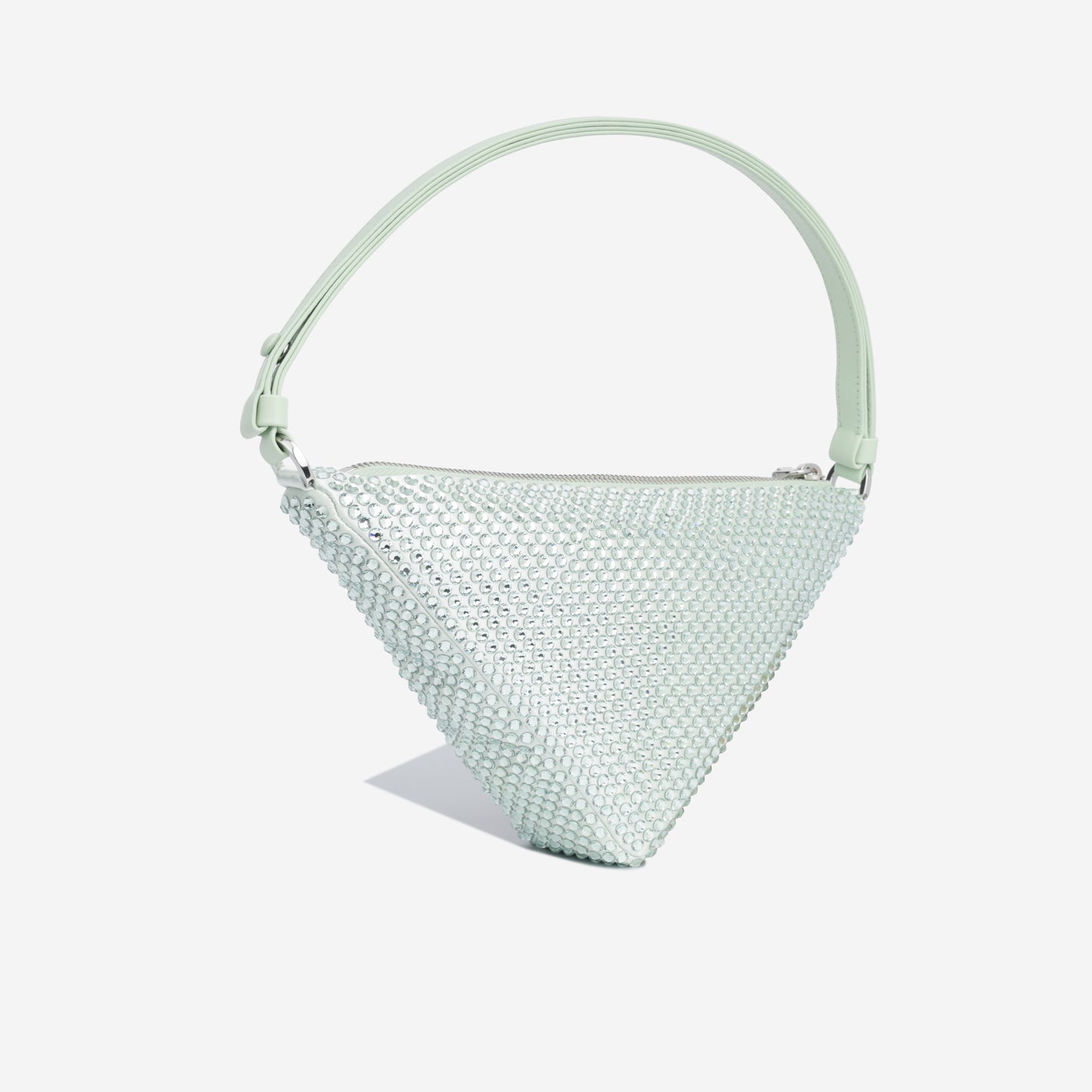 Crystal Studded Satin Pouch