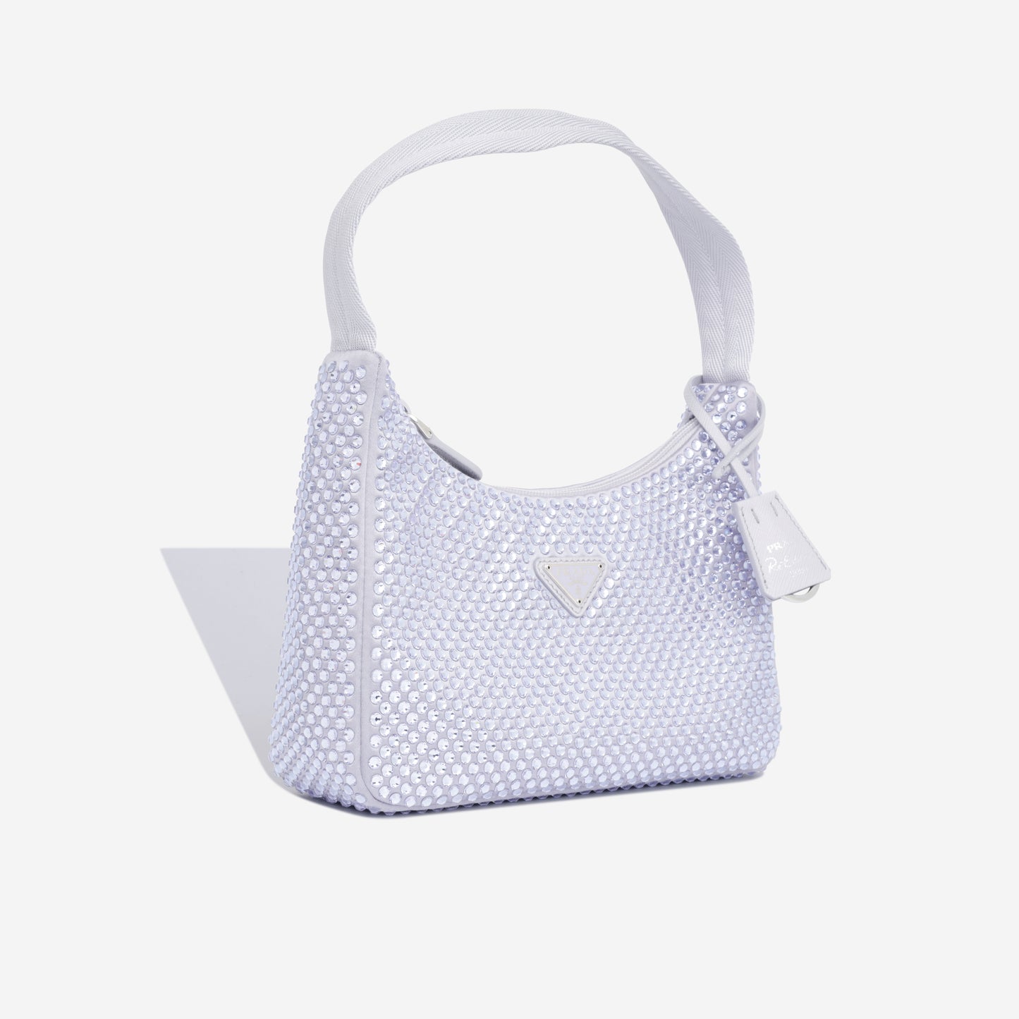 Satin Mini Bag with Crystals