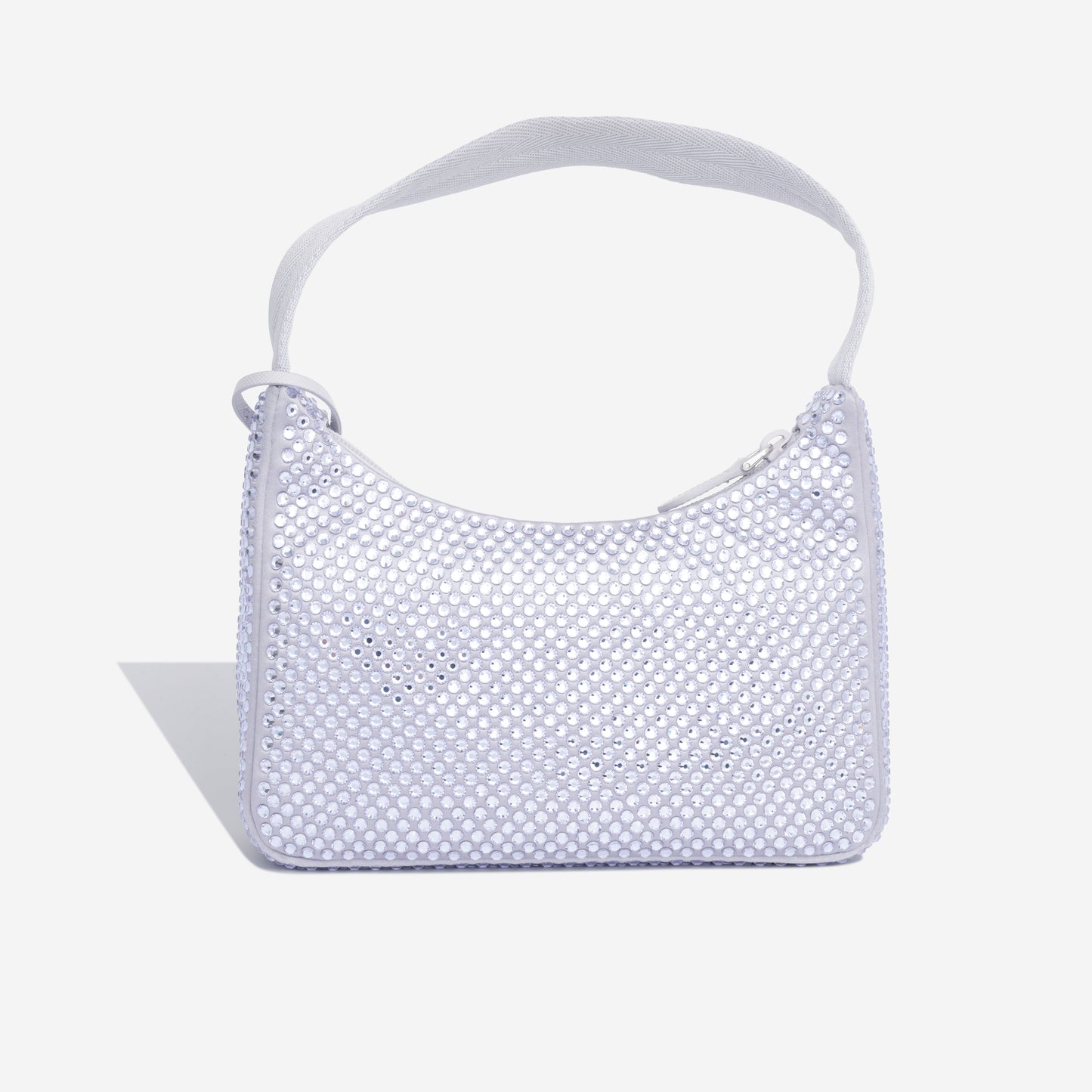 Satin Mini Bag with Crystals