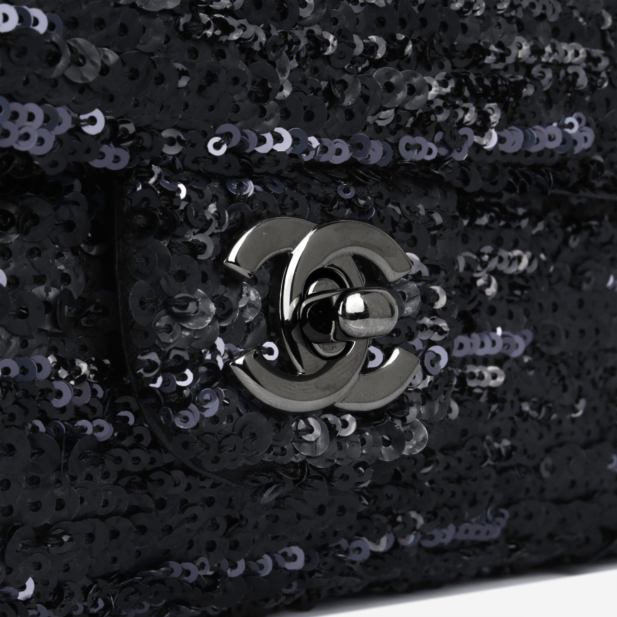 Chanel - Classic Flap Bag - Mini Rectangular - Black Sequin GHW - Pre ...