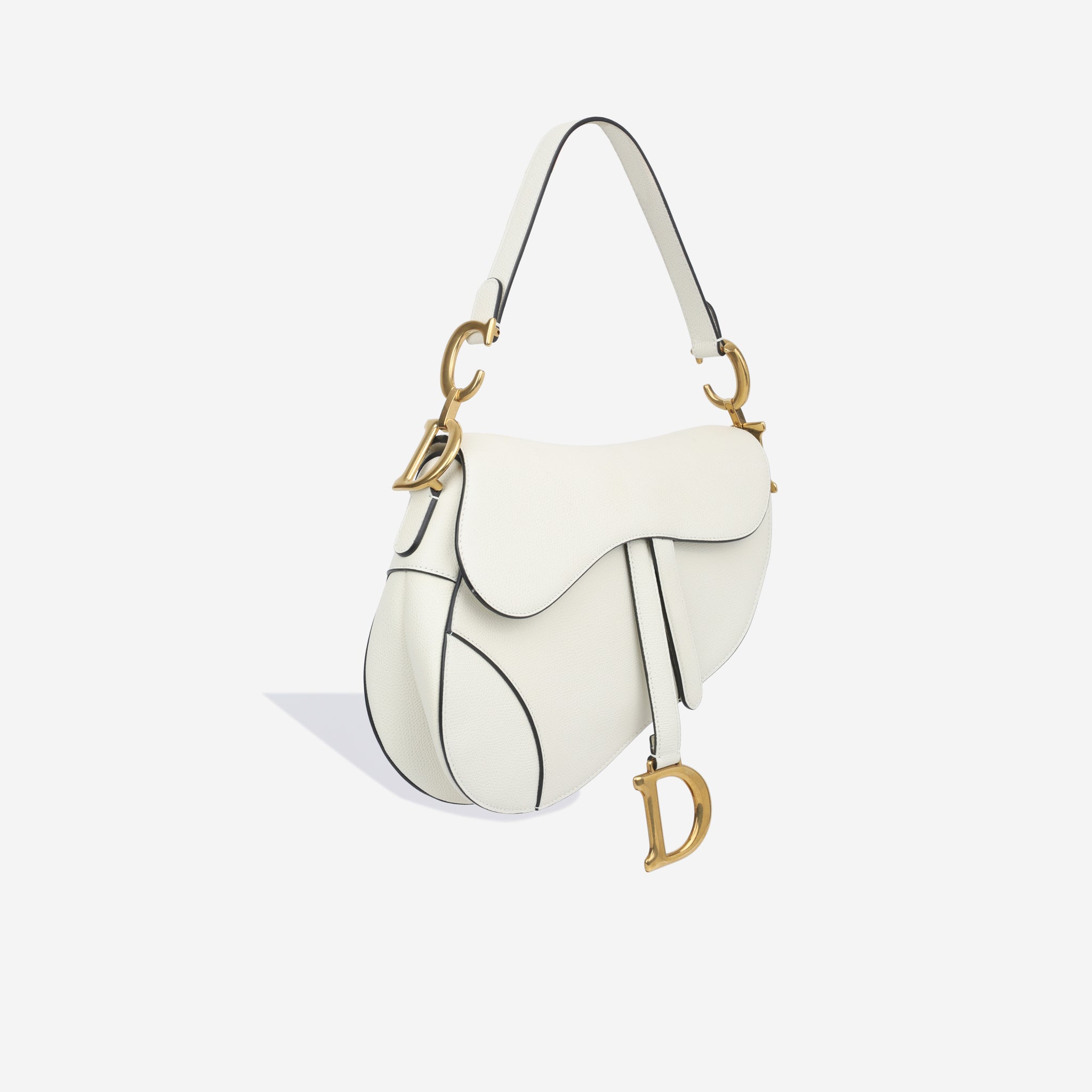 Dior - Saddle Bag - Off White Grained - Pre-Loved