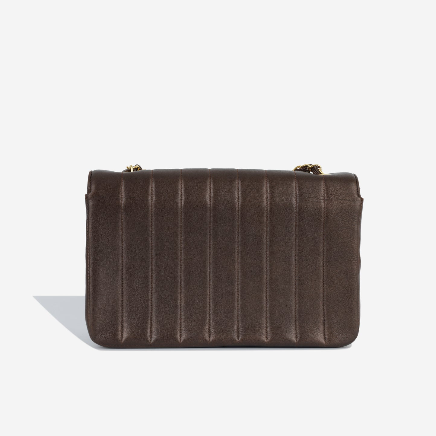 Vertical Flap Bag - Metallic Bronze