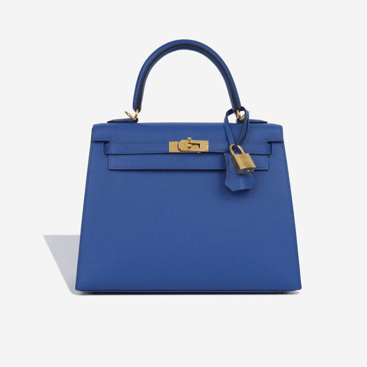 Kelly 25 - Bleu France Epsom