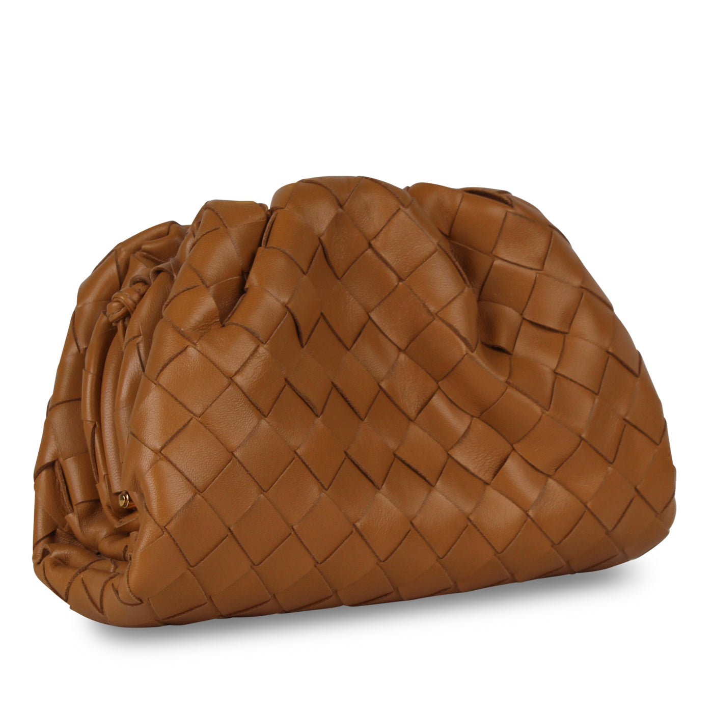 Mini Woven Pouch Caramel - Main Image