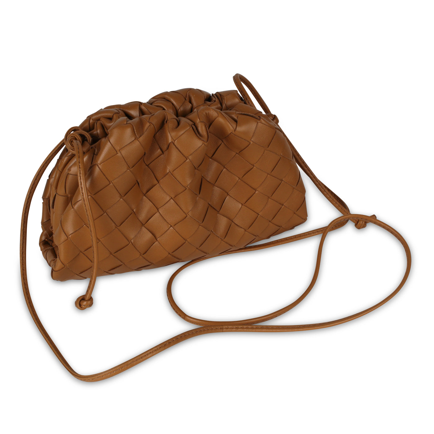 Mini Woven Pouch - Caramel