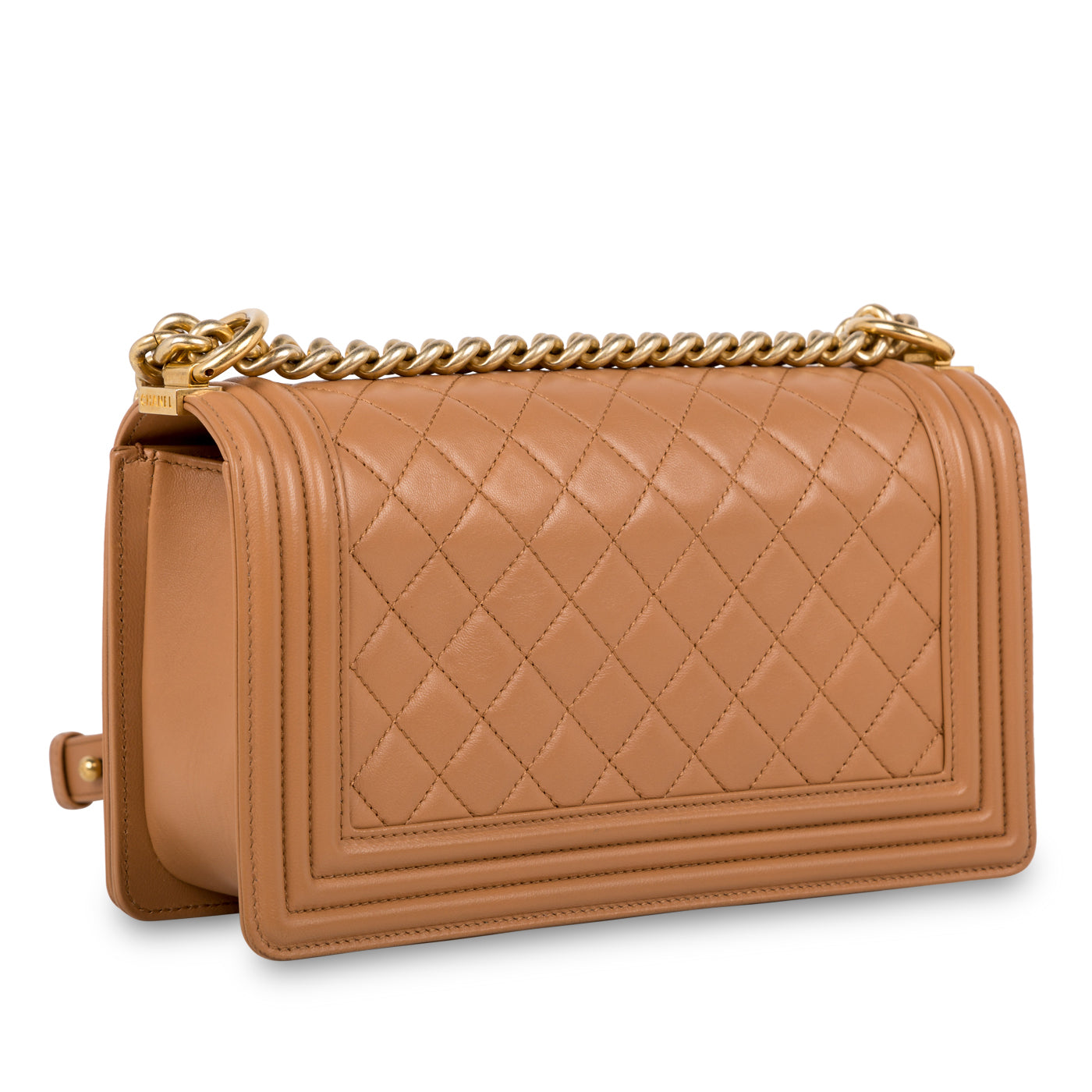 Chanel tan hot sale boy bag