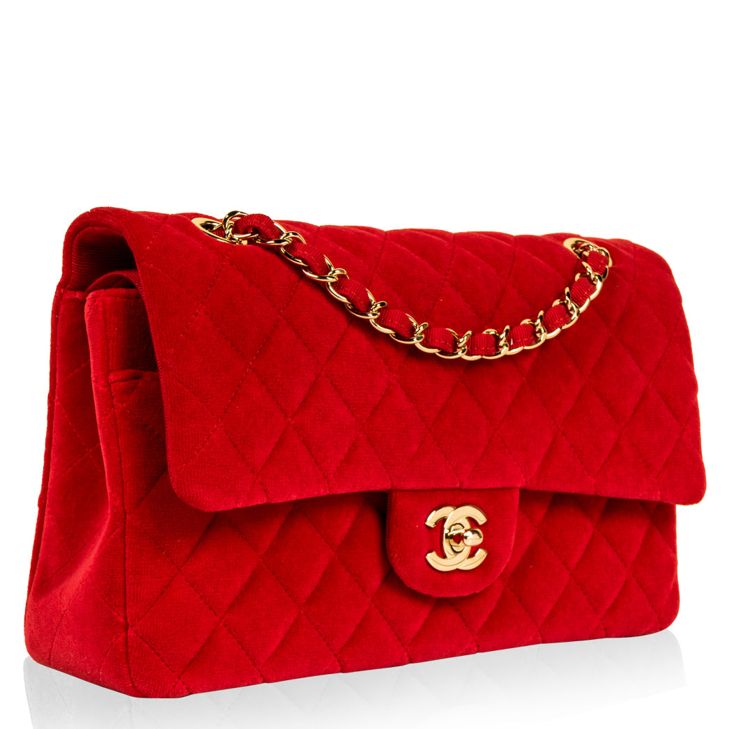 Chanel Classic Single Flap Bag Quilted Caviar Mini Red 20337317