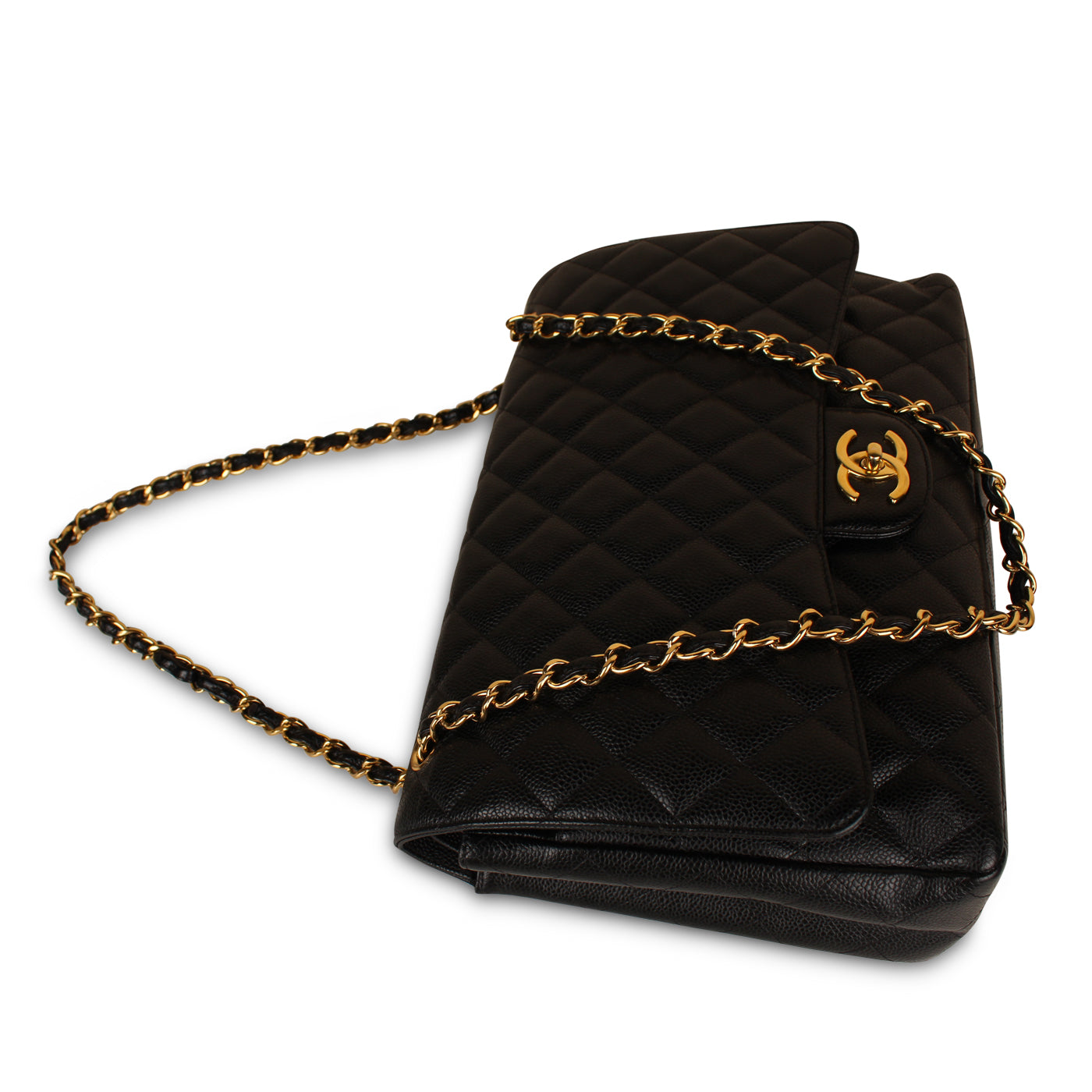 Classic Flap Bag - Black Maxi