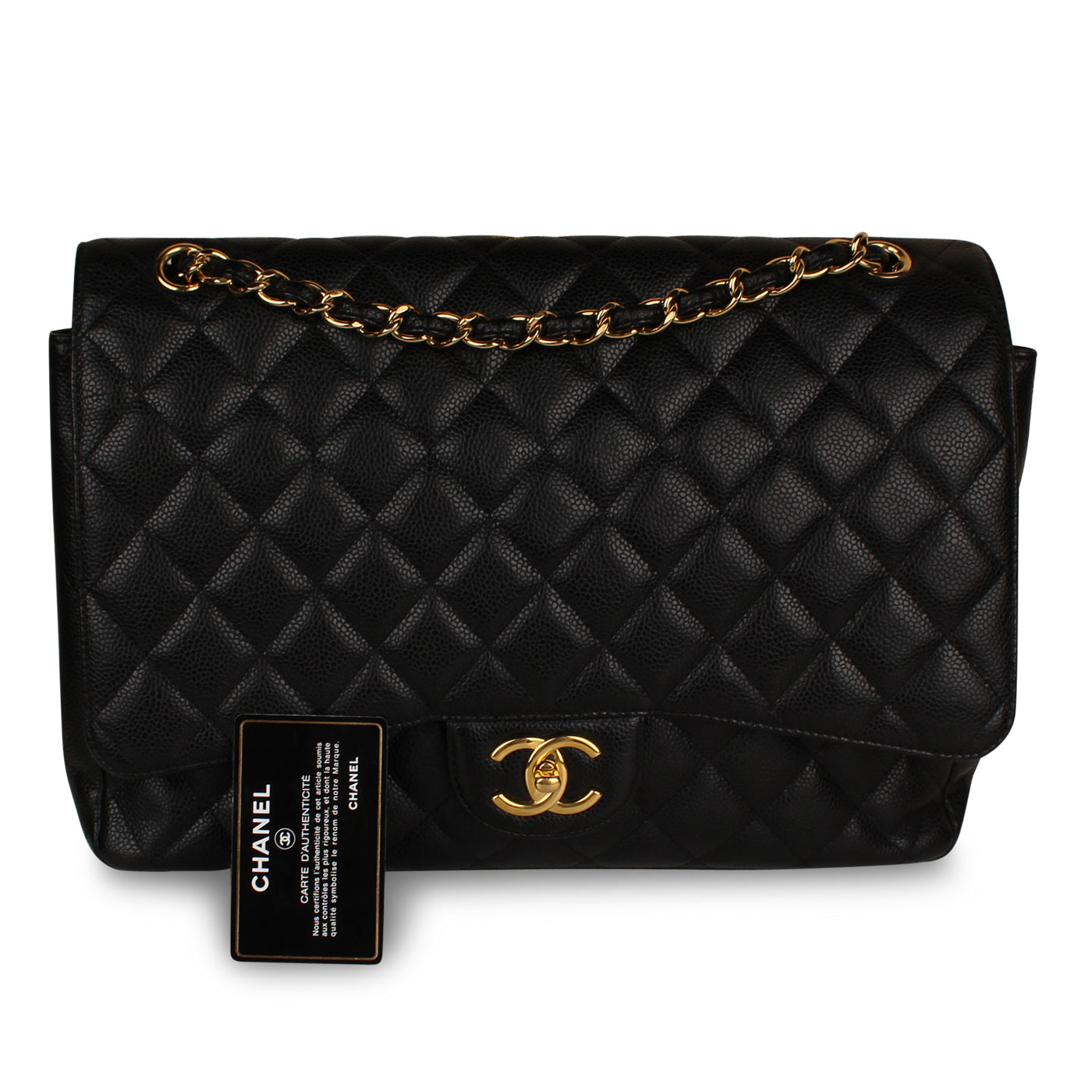 Classic Flap Bag - Black Maxi