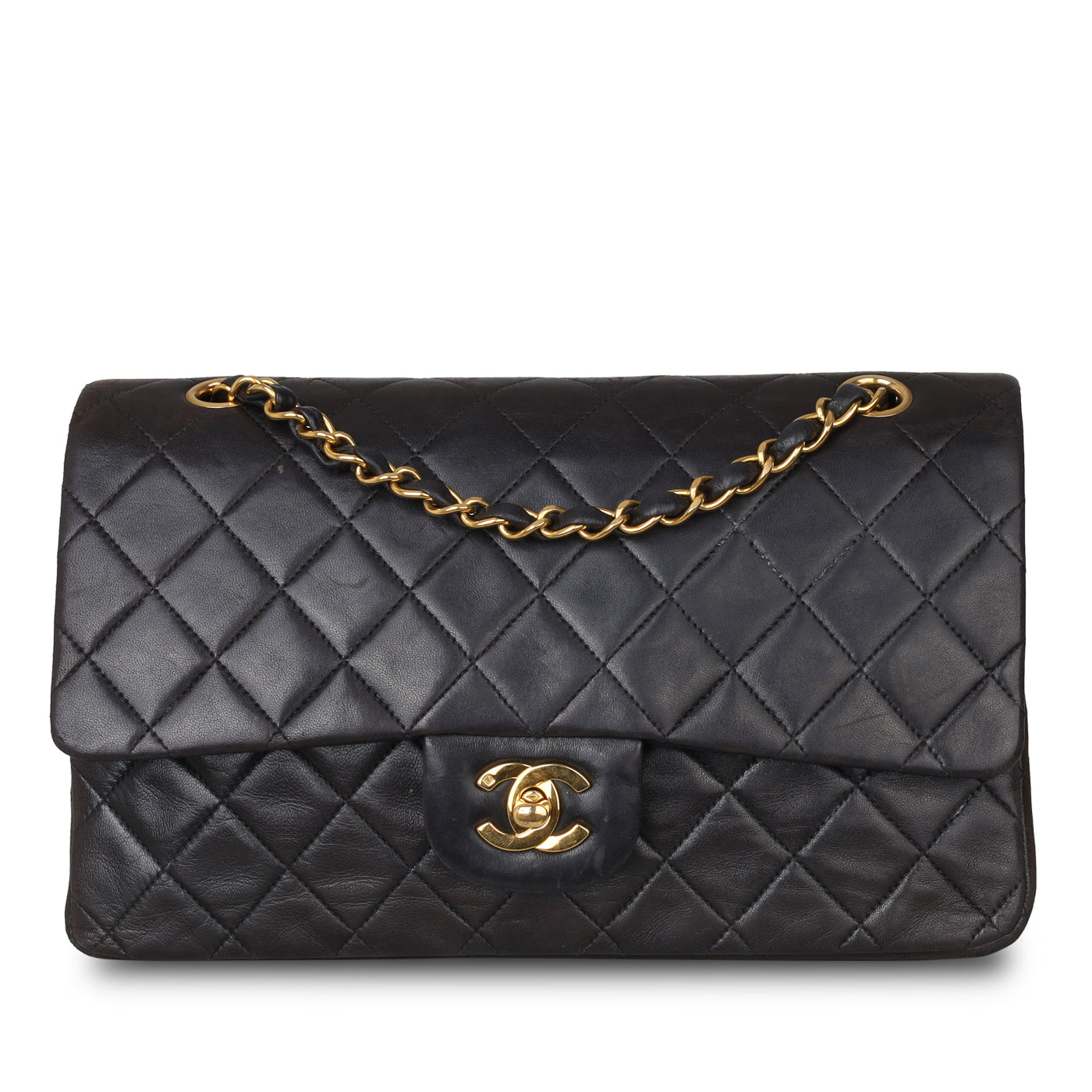Chanel Vintage Medium Classic Flap Black GHW Double Flap Pre chanel-vintage-medium-classic-flap-black-ghw-double-flap-pre