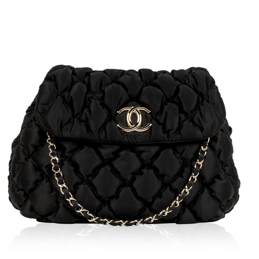 Chanel - Nylon Puffy Shoulder Bag - Nylon - Black