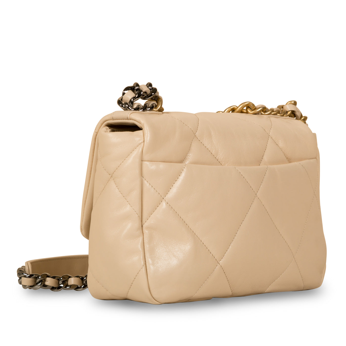 Only 2358.00 usd for CHANEL 19 Small Flap Bag in 20S Light Beige Lambskin  Online at the Shop