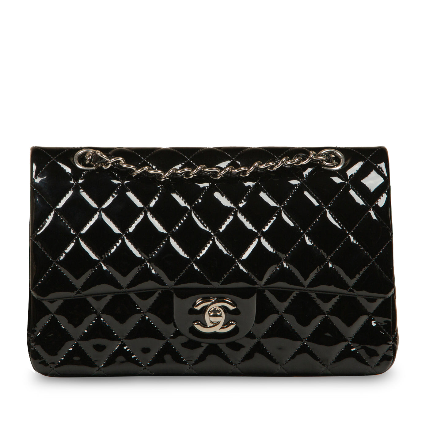 Classic Flap Bag - Medium - Patent Black