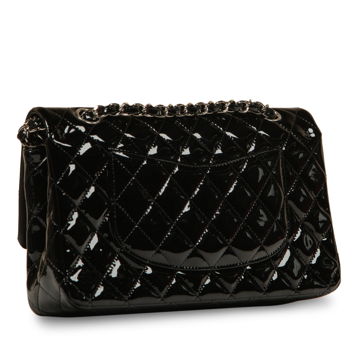 Classic Flap Bag - Medium - Patent Black