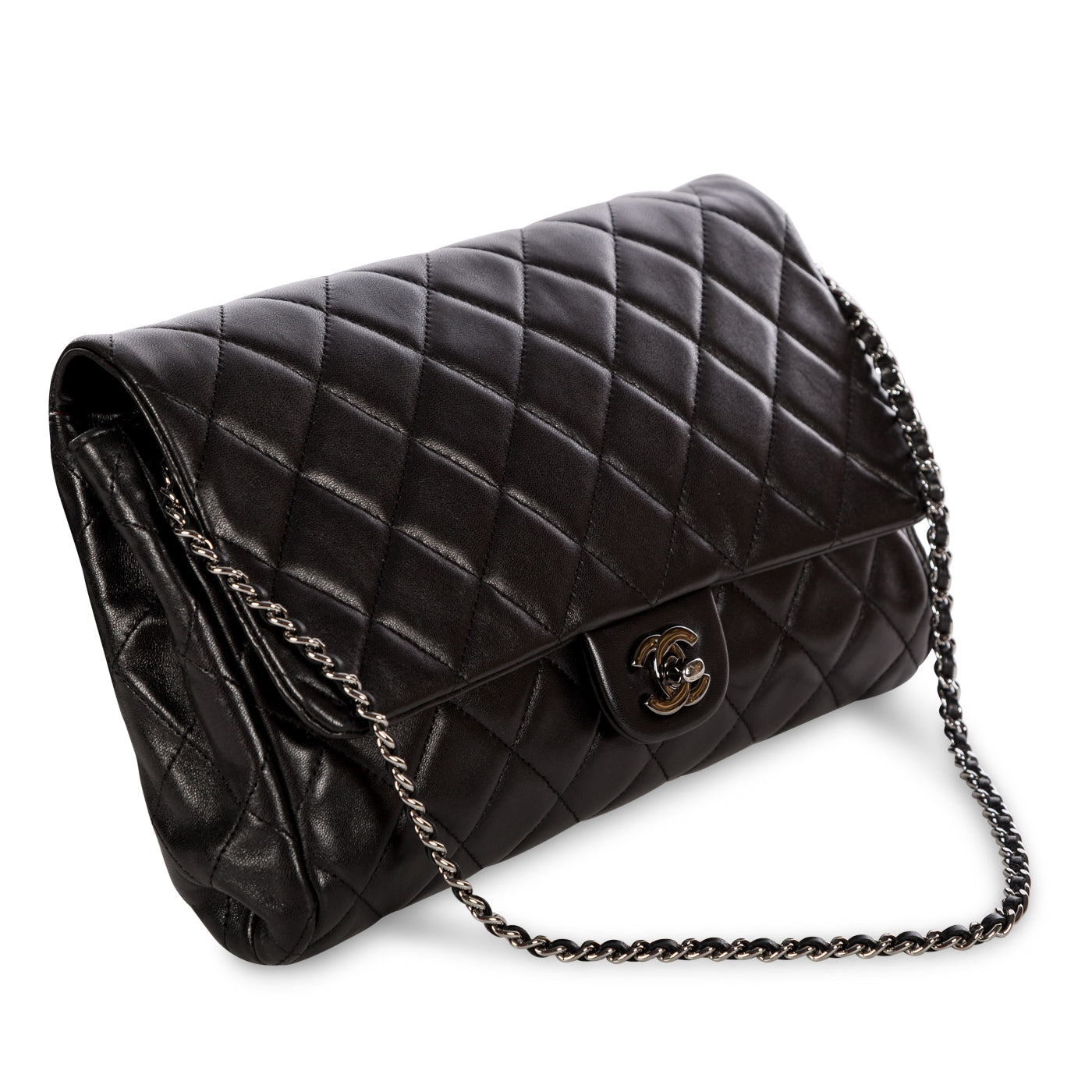 Chanel Small Quilted Clutch With Chain