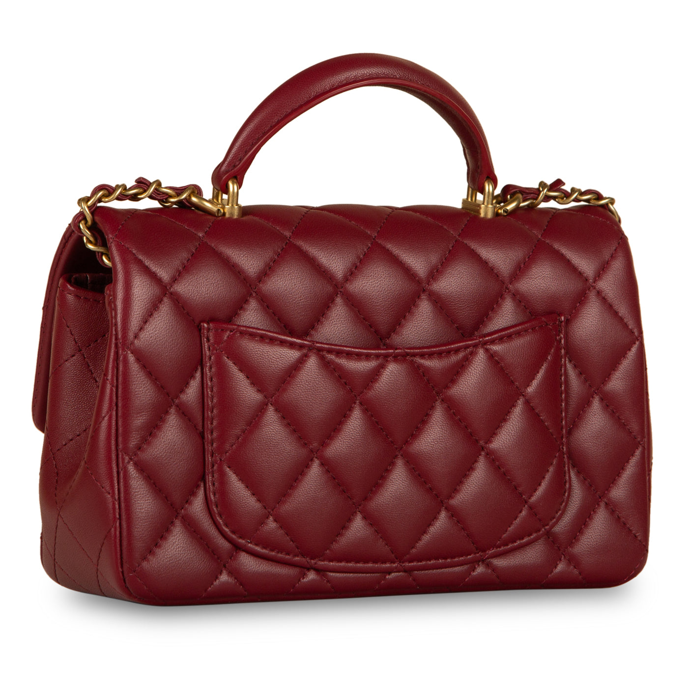Chanel - Mini Rectangular Top Handle Classic Flap Bag