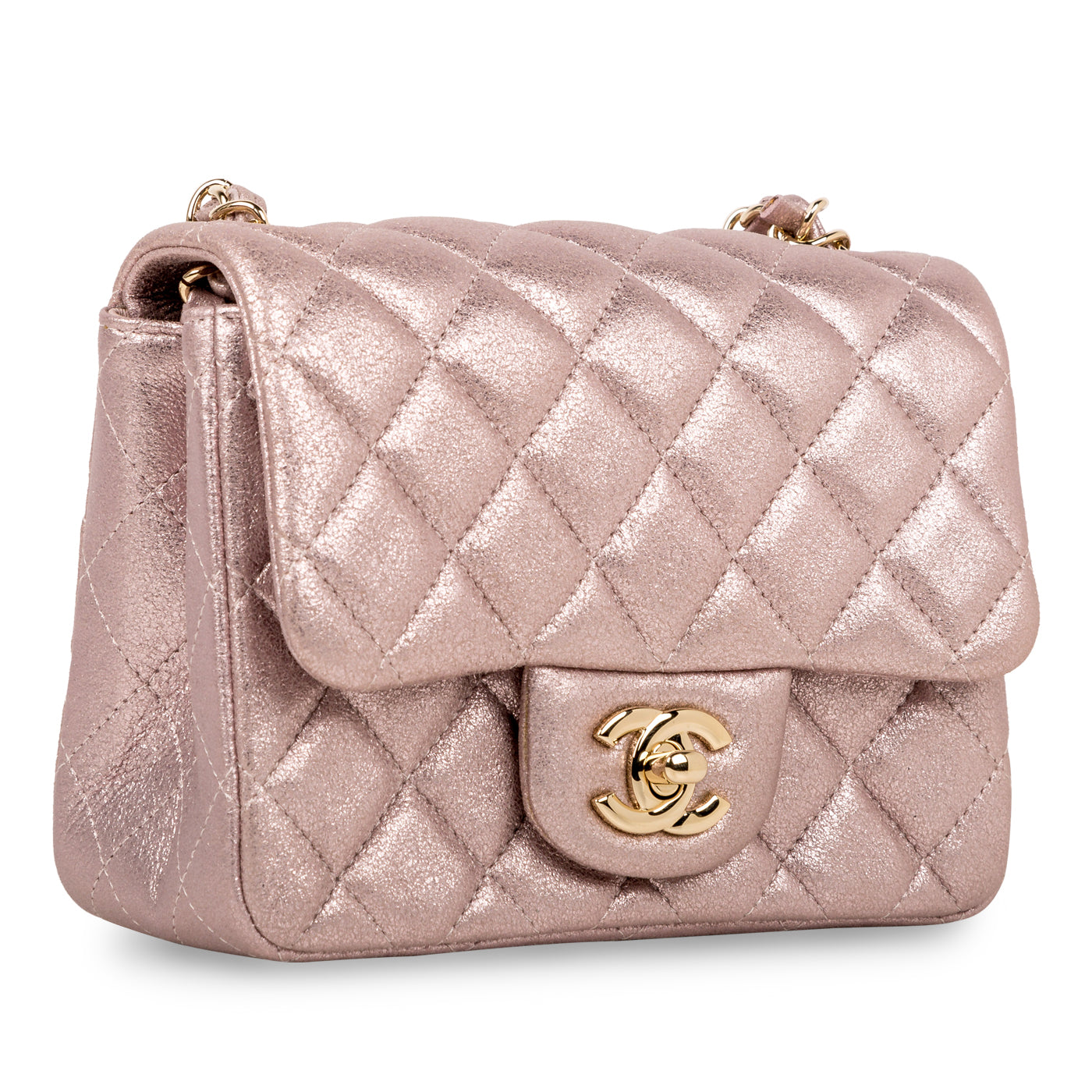 CHANEL Goatskin Quilted Medium Chanel 19 Flap Light Pink 1141416