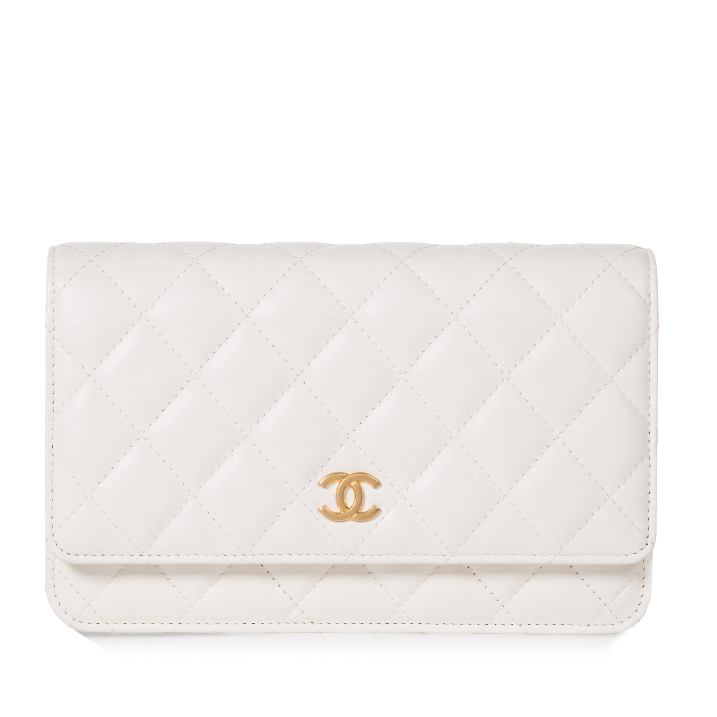 Chanel - WOC - Lambskin - White - AGHW - Fringed Leather Shoulder