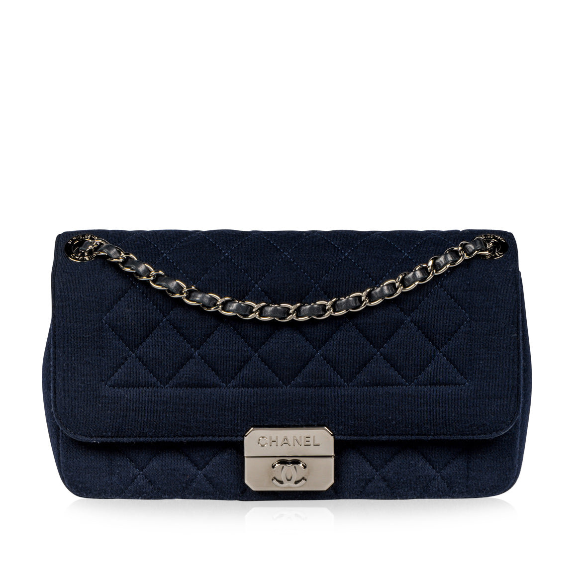 Classic Flap Bag - Jersey Fabric - Navy