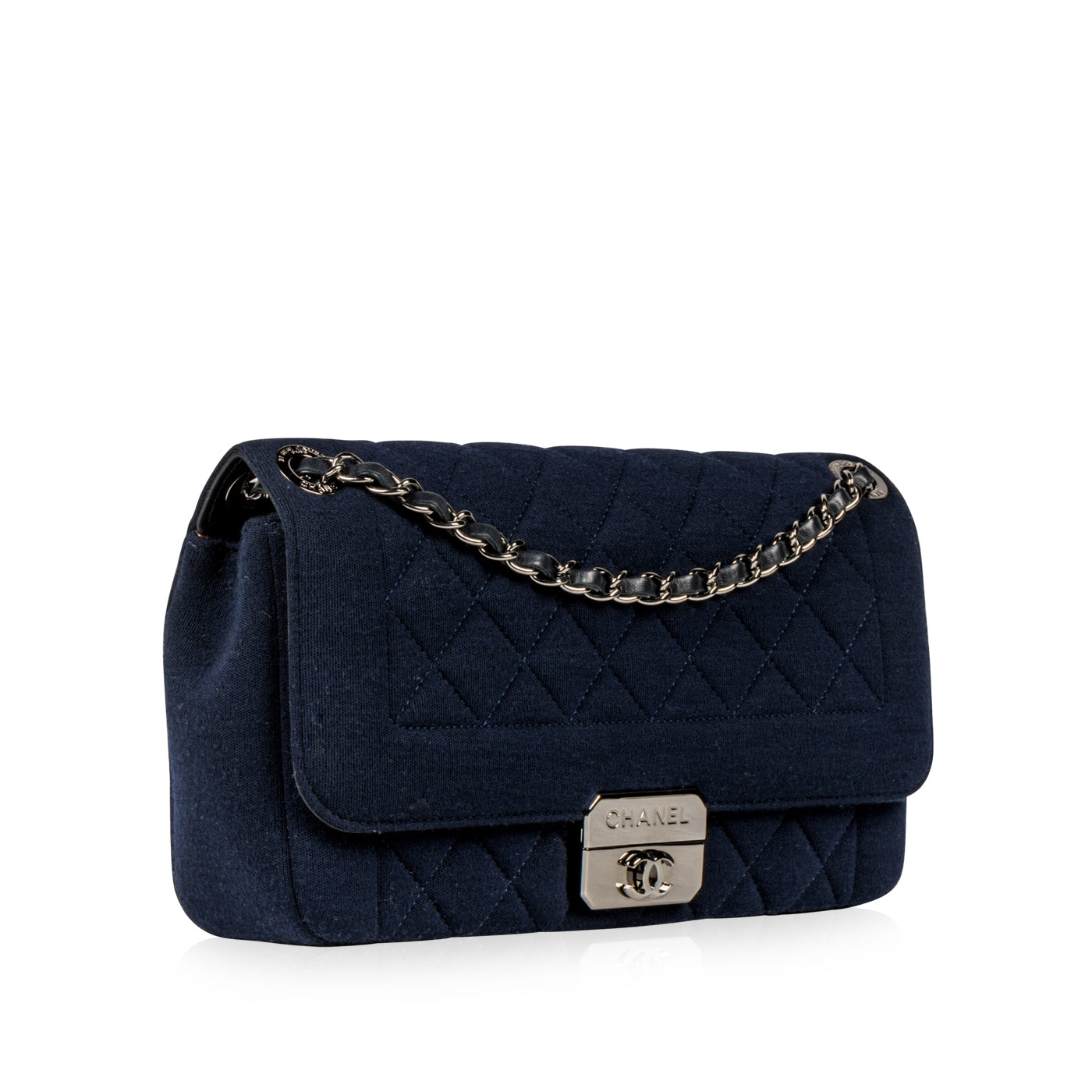 Classic Flap Bag - Jersey Fabric - Navy