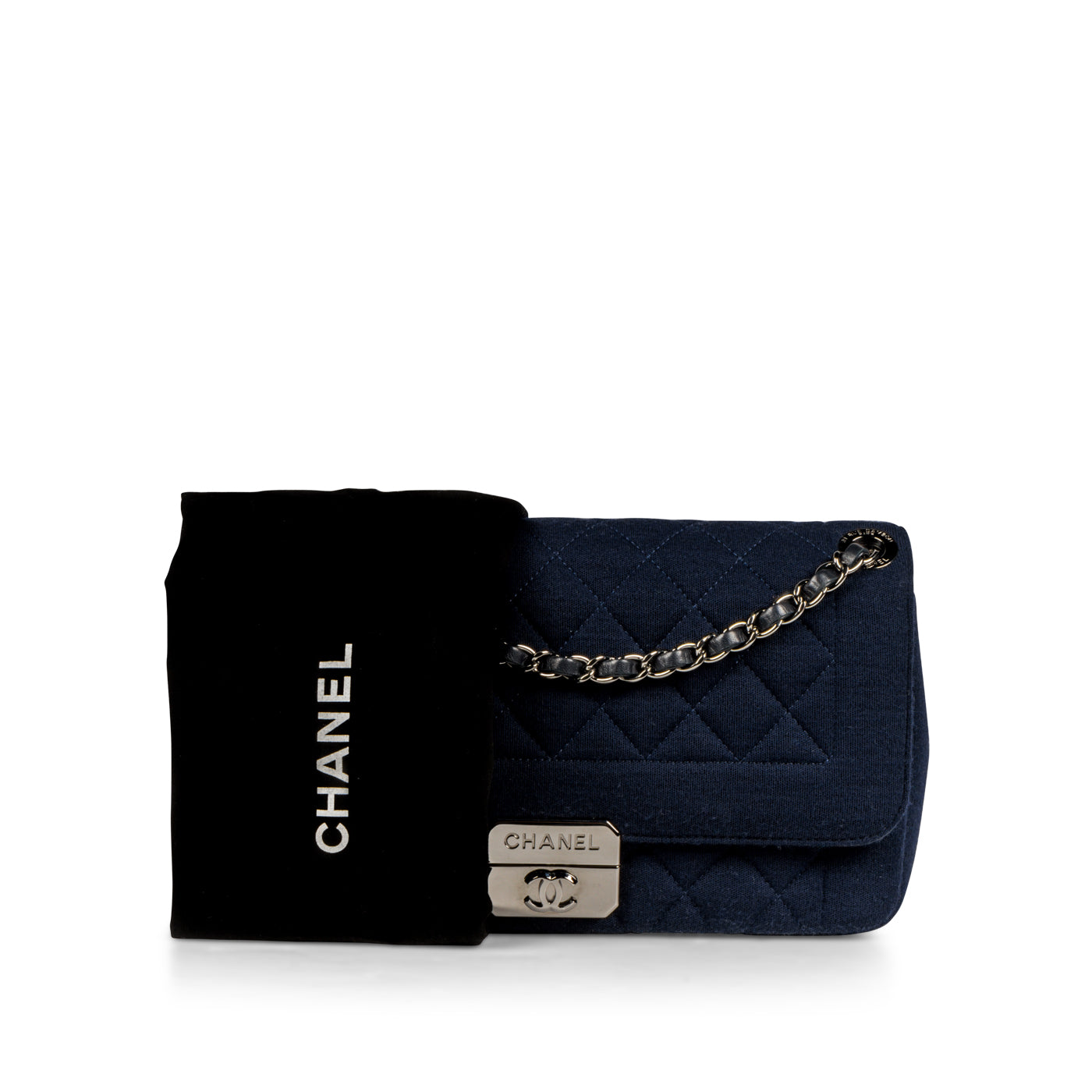 Classic Flap Bag - Jersey Fabric - Navy