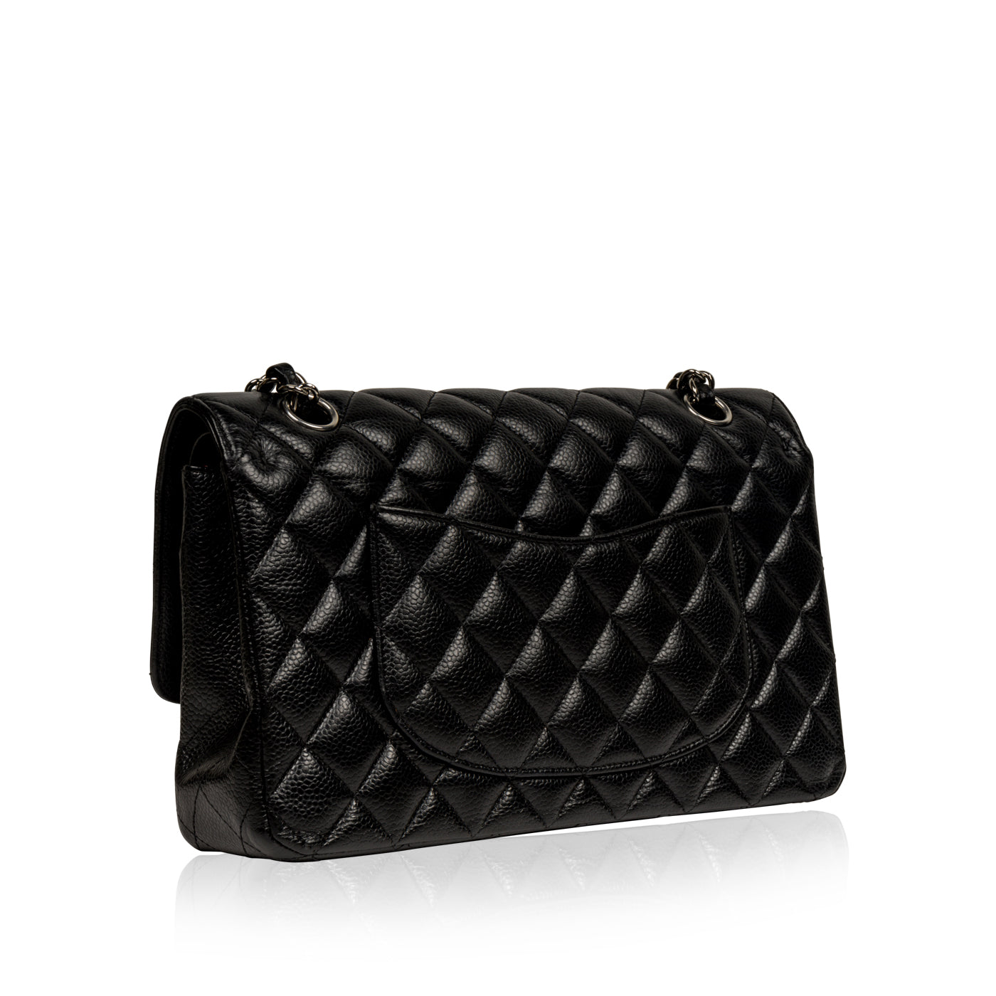 Chanel - Classic Flap Bag Medium - Black Caviar - SHW - Pre-Loved