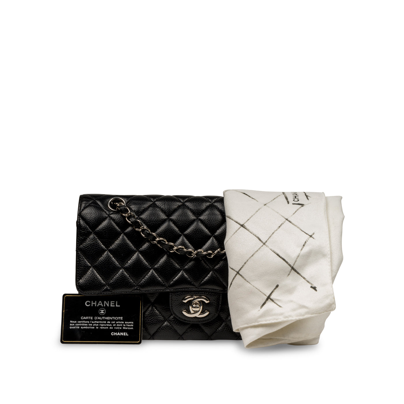 Chanel - Classic Flap Bag Medium - Black Caviar - SHW - Pre-Loved