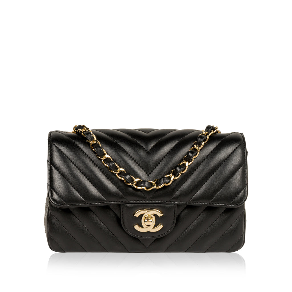 black leather chanel purse authentic