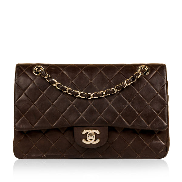 Chanel Mini Flap Bag With Top Handle Brown  Nice Bag