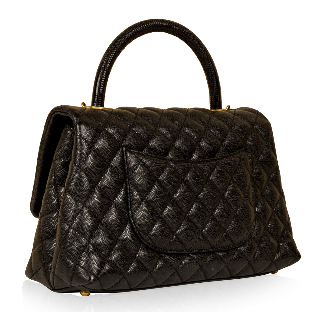 Coco Handle Flap Bag - Lizard Handle