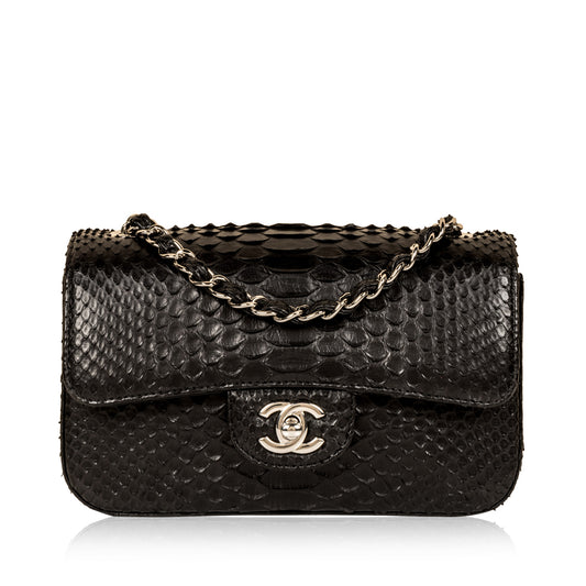 Classic Flap Bag - Mini Rectangular - Python