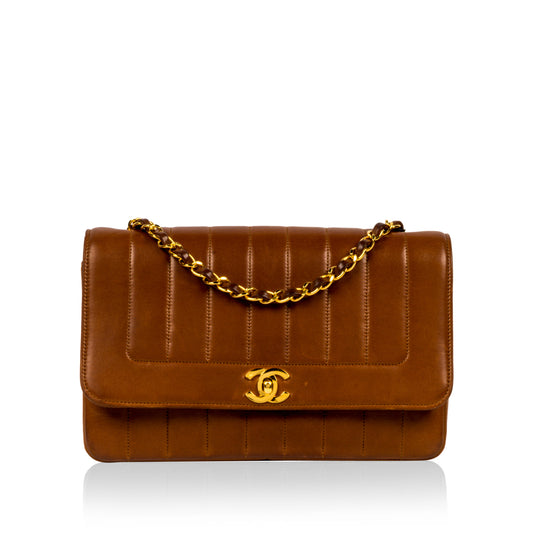 Timeless Vintage Flap Bag - Brown - GHW