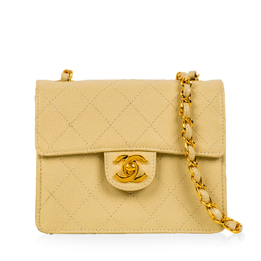 Classic Flap Bag - Mini Square Shoulder Bag - Vintage