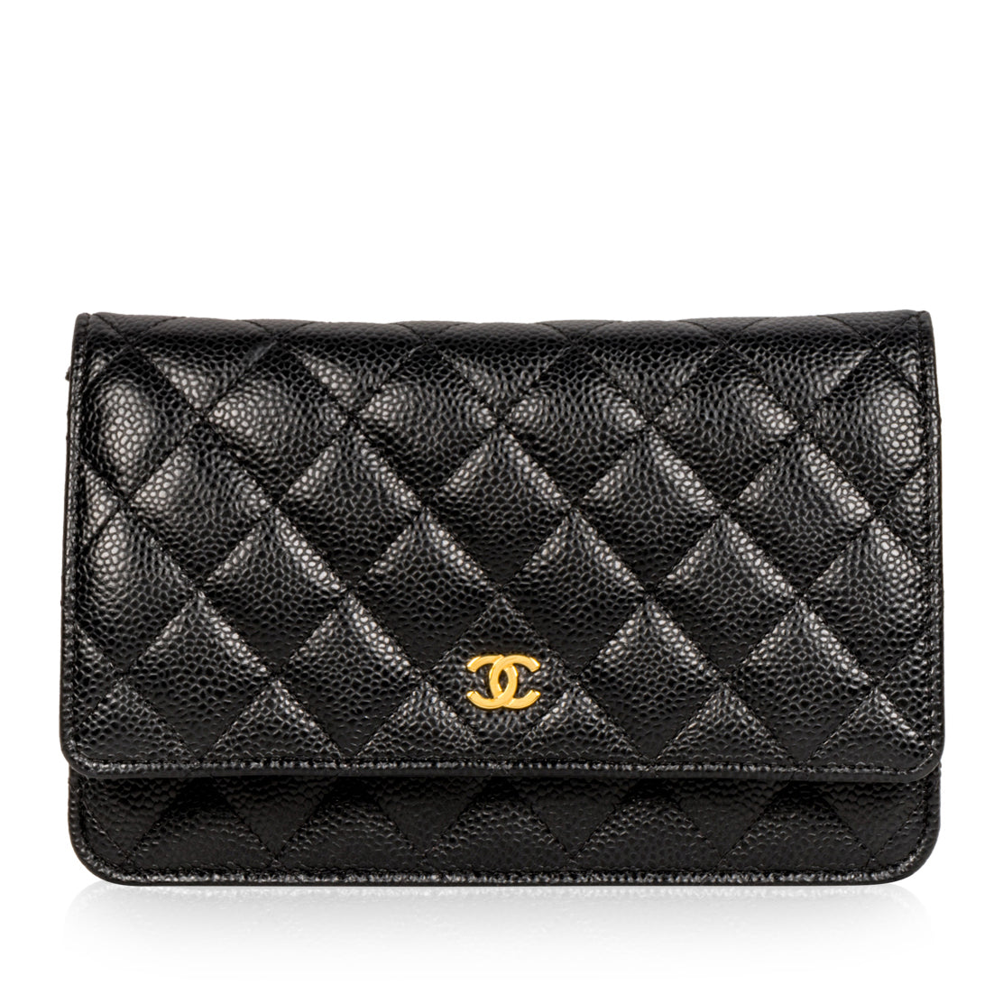 Chanel WOC Wallet on Chain Gold Metallic Pixel Effect Bag Golden Leather  ref194235  Joli Closet