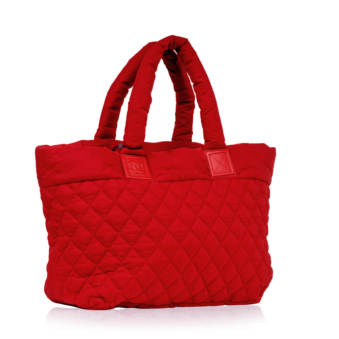 Chanel Chanel Red Nylon Tote large Beach bag flower X588