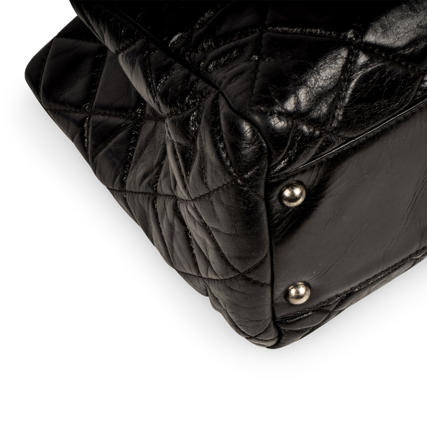 Distressed Leather Shoulder Bag