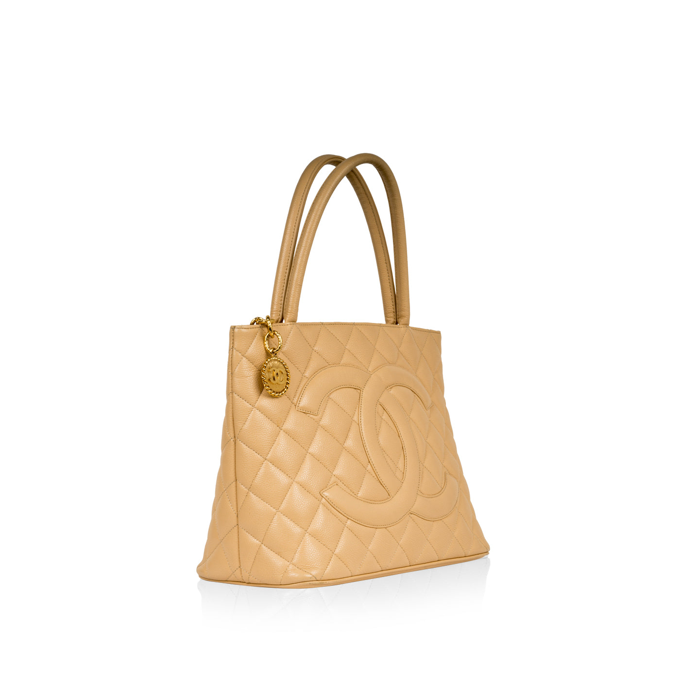 Chanel Womens Medallion Tote Beige – Luxe Collective
