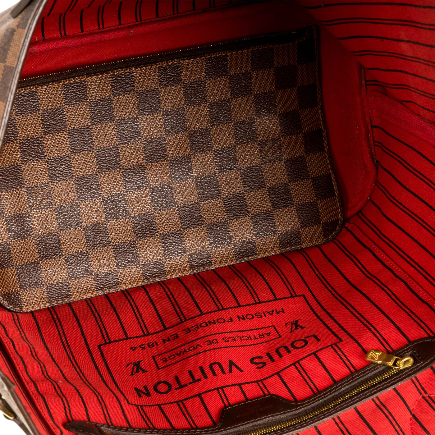 Louis Vuitton Neverfull MM Damier with Strap, New in Dustbag GA001