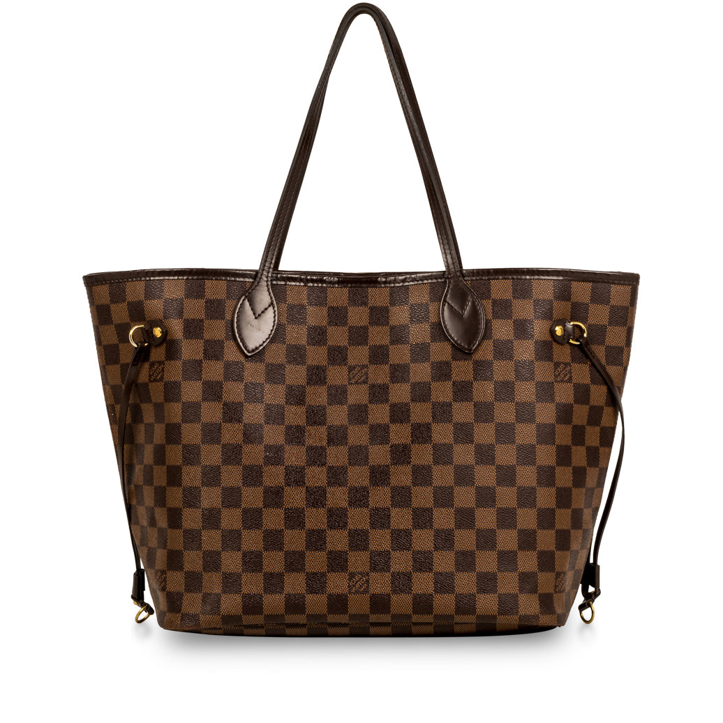 Louis Vuitton Neverfull MM Damier with Strap, New in Dustbag GA001