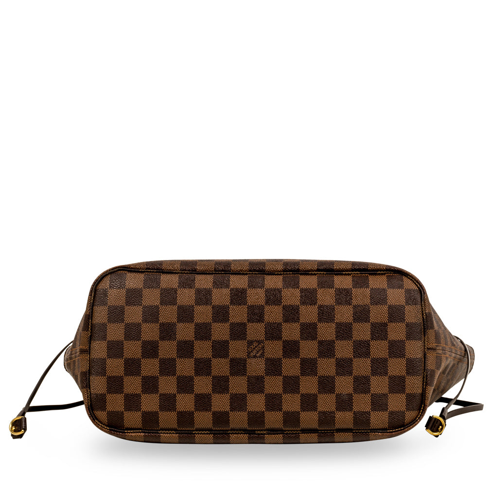 Louis Vuitton Neverfull MM Damier with Strap, New in Dustbag GA001