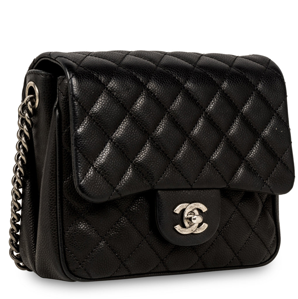 Quilted Caviar Shoulder Bag