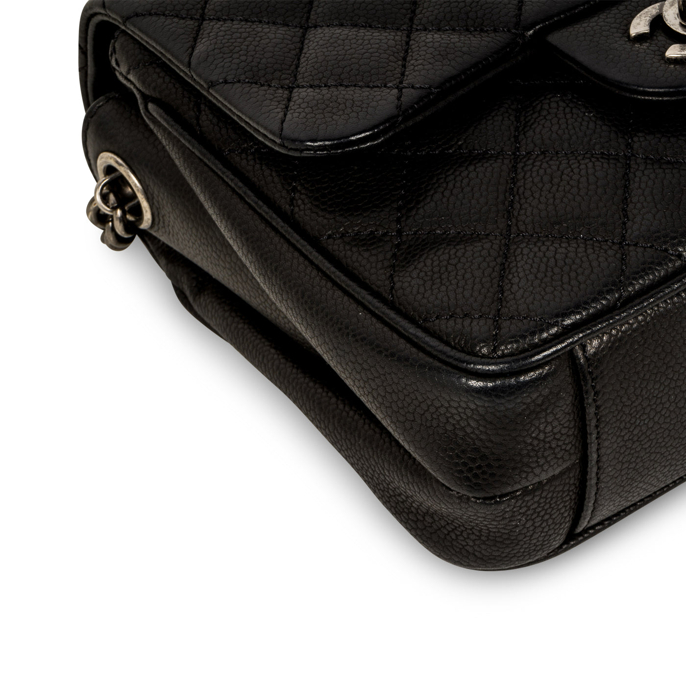 Quilted Caviar Shoulder Bag